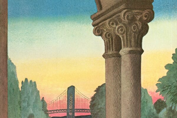 The cover of the June 30 2025 issue of The New Yorker which features a colorful geometric illustration of the Brooklyn...