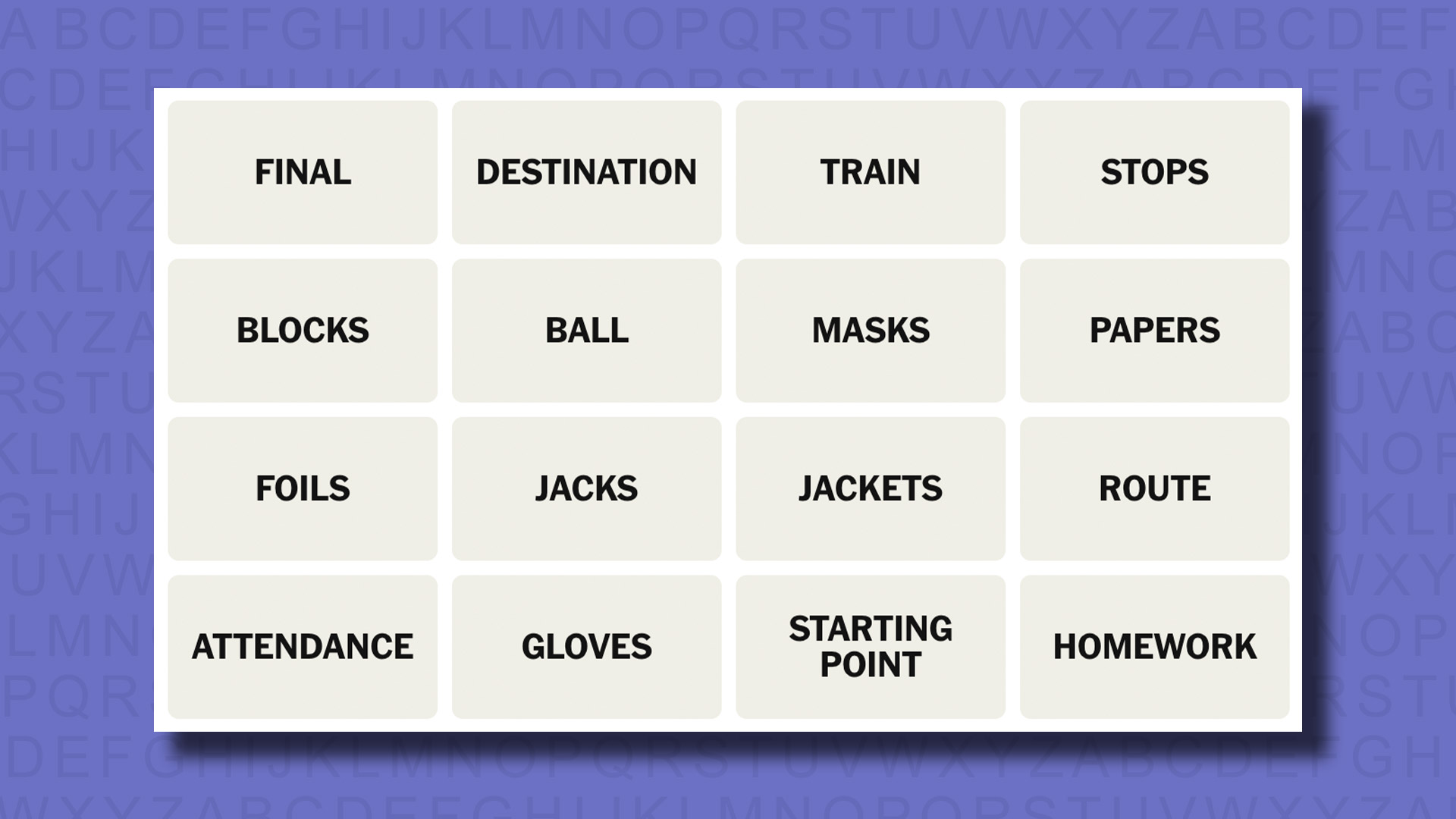 NYT Connections hints for game 739 on a purple background