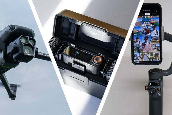 A DJI Mavic 3 Pro, DJI Mic and DJI OM 6 gimbal