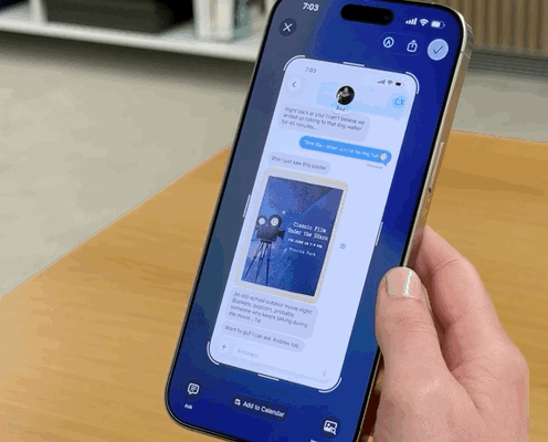 Using Visual Intelligence to add to calendar in iOS 26