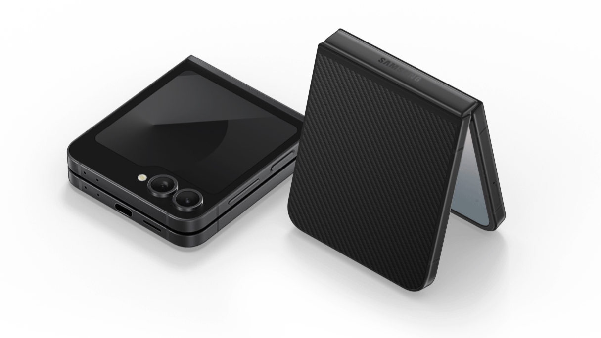 The Samsung Galaxy Z Flip 6 in black