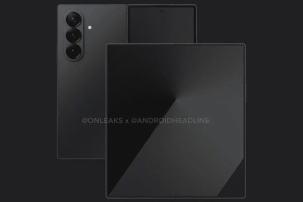 A leaked image of the Samsung Galaxy Z Fold 7