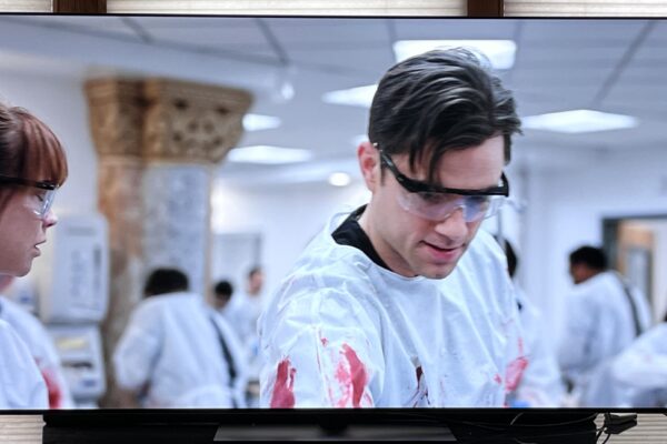 LG G5 OLED TV showing image of doctor in operating room
