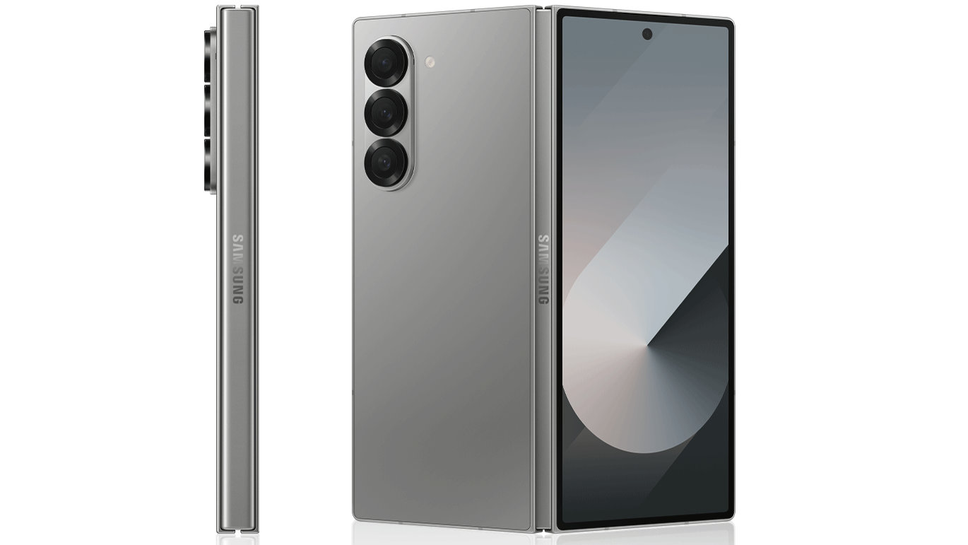 A Samsung Galaxy Z Fold 6 in Silver Shadow