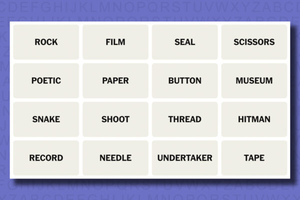 NYT Connections hints for game 740 on a purple background