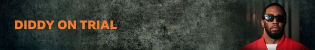 Diddy on trial podcast banner